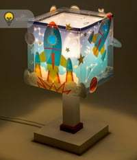 Dalber dječja stolna lampa noćno svjetlo raketa planeti 63351N s G4 4W LED žaruljom plava noćna svjetiljka za dječju sobu 3