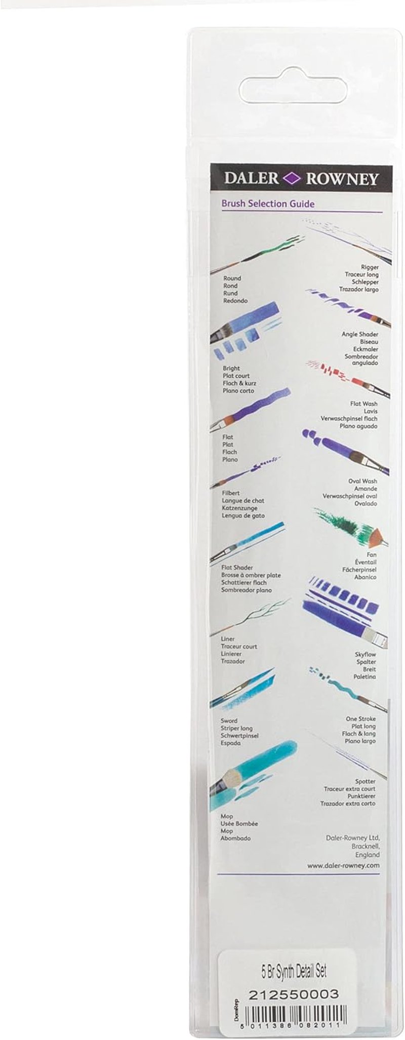 Set de 5 pensule sintetice Daler Rowney Graduate pentru studenți