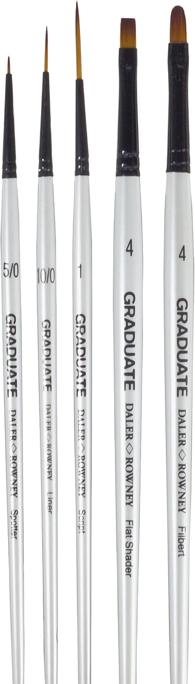 Set de 5 pensule sintetice Daler Rowney Graduate pentru studenți