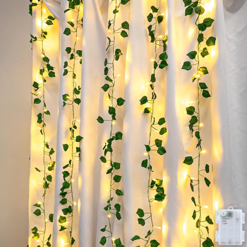 Dalugo Borostyán Tündérfény 5m 50 LED Meleg Fehér Időzítővel - 5 m