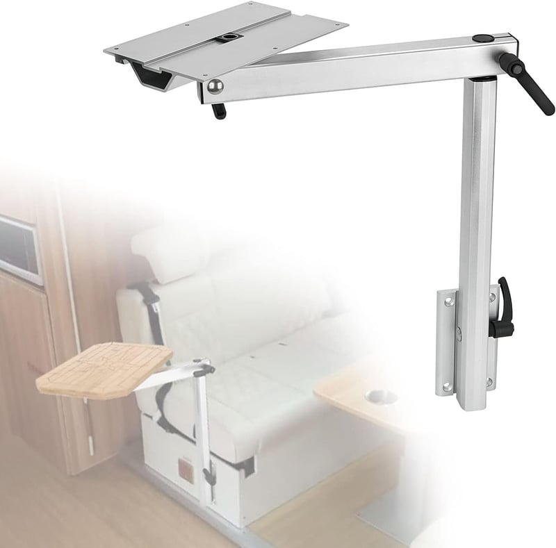 DALUOBO Állítható Asztalláb 360° Forgatható Bútor Láb Lakóautóhoz Karavanhoz
