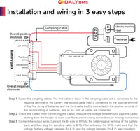 DALY Smart 4S 12V BMS LiFePO4 Lítium Akkumulátor Vezérlő WiFi RS485 CAN 250A - LifePO4 4S 12V 250A 5