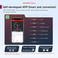 DALY Smart 4S 12V BMS LiFePO4 Lítium Akkumulátor Vezérlő WiFi RS485 CAN 250A - LifePO4 4S 12V 250A 4