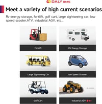 DALY Smart 4S 12V BMS LiFePO4 Lítium Akkumulátor Vezérlő WiFi RS485 CAN 250A - LifePO4 4S 12V 250A 6