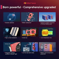 DALY Smart 4S 12V BMS LiFePO4 Lítium Akkumulátor Vezérlő WiFi RS485 CAN 250A - LifePO4 4S 12V 250A 3
