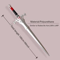 damdos 40 inch nyálkás kard Halloween cosplay kellék Clive Rosfield Cloud Strife jelmezes fegyver 4