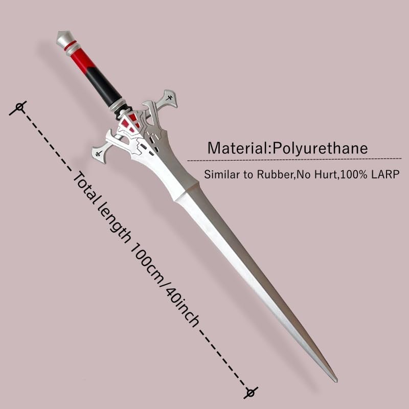 damdos 40 inch nyálkás kard Halloween cosplay kellék Clive Rosfield Cloud Strife jelmezes fegyver