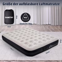Dametay Önfelfújó Légágy 2 Személyes 198x152cm Elektromos Pumpával 6