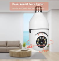 DaMohony E27 WiFi bezpečnostná kamera v žiarovke 1080P HD – 2-kusové balenie, vstavaná monitorovacia kamera 4