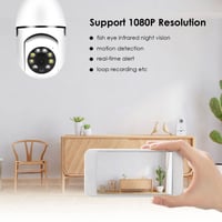 DaMohony E27 WiFi bezpečnostná kamera v žiarovke 1080P HD – 2-kusové balenie, vstavaná monitorovacia kamera 5