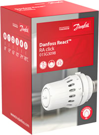 Termostatický snímač Danfoss 015G3098 React RA s kvapalinovou náplňou, termostatickou hlavicou a vstavaným snímačom 3
