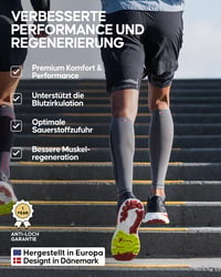 DANISH ENDURANCE lábszárkompressziós szár lábujj nélkül 21-26 mmHg - fekete/szürke - S-es méret 3