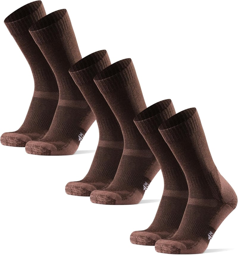 Șosete de drumeție din lână merino DANISH ENDURANCE, șosete termice pentru exterior, căptușite, antibacteriene, unisex, 3 perechi