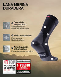 Șosete de drumeție unisex din lână merino DANISH ENDURANCE cu amortizare anti-bășici, pentru bărbați și femei, set de 3 sau 5 perechi 2