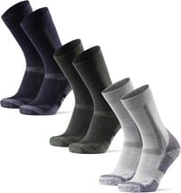 Șosete de drumeție unisex din lână merino DANISH ENDURANCE cu amortizare anti-bășici, pentru bărbați și femei, set de 3 sau 5 perechi 1