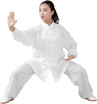 Daoba Unisex Kung Fu Ruha - Tai Chi Edzőruha Szett, Harcművészeti Öltözék, Wushu Gyakorló Felső és Nadrág, Tréningruha 1