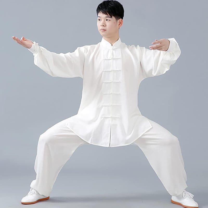 Daoba Unisex Kung Fu Ruha - Tai Chi Edzőruha Szett, Harcművészeti Öltözék, Wushu Gyakorló Felső és Nadrág, Tréningruha