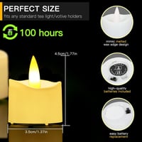 daphomeu 12 LED gyertyalámpa távirányítóval, időzítővel, füstmentes dekorációs lámpa 6