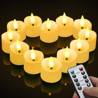 daphomeu 12 LED gyertyalámpa távirányítóval, időzítővel, füstmentes dekorációs lámpa 1