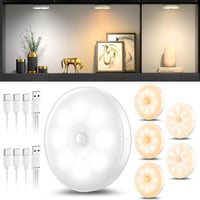 daphomeu 6db Mozgásérzékelős LED Éjszakai Lámpa USB Töltős Szekrény Lépcsőhöz 1