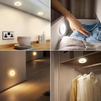 daphomeu 6db Mozgásérzékelős LED Éjszakai Lámpa USB Töltős Szekrény Lépcsőhöz 6