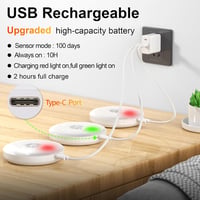 daphomeu 6db Mozgásérzékelős LED Éjszakai Lámpa USB Töltős Szekrény Lépcsőhöz 4