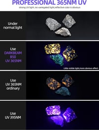 DARKBEAM 365nm UV lámpa 50W újratölthető fekete fény vizelet detektor 7
