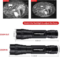 DARKBEAM 940nm Infravörös Lámpa Éjjellátó Eszközökhöz, 10W LED Zoomolható Vadászati Spotlámpa Akkumulátoros 3