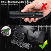 DARKBEAM 940nm Infravörös Lámpa Éjjellátó Eszközökhöz, 10W LED Zoomolható Vadászati Spotlámpa Akkumulátoros 4