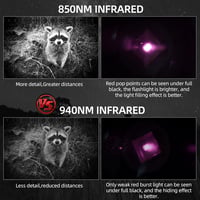 DARKBEAM 940nm Infravörös Lámpa Éjjellátó Eszközökhöz, 10W LED Zoomolható Vadászati Spotlámpa Akkumulátoros 6