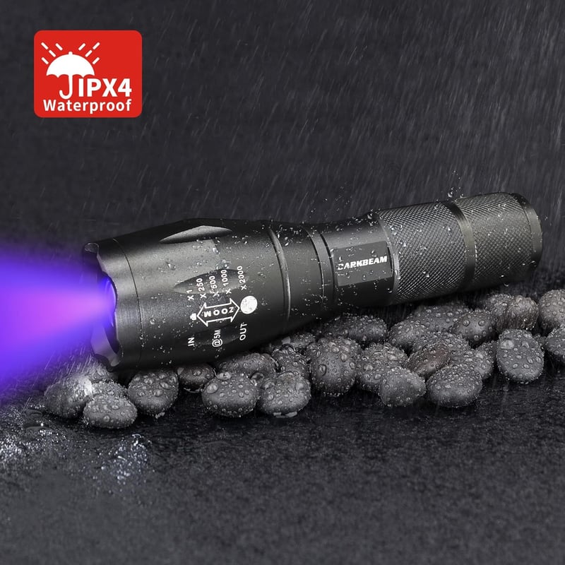 DARKBEAM UV Lámpa 365nm 395nm Ultraibolya LED Hordozható Detektáláshoz Kutyavizelés Banknóta Ellenőrzéshez