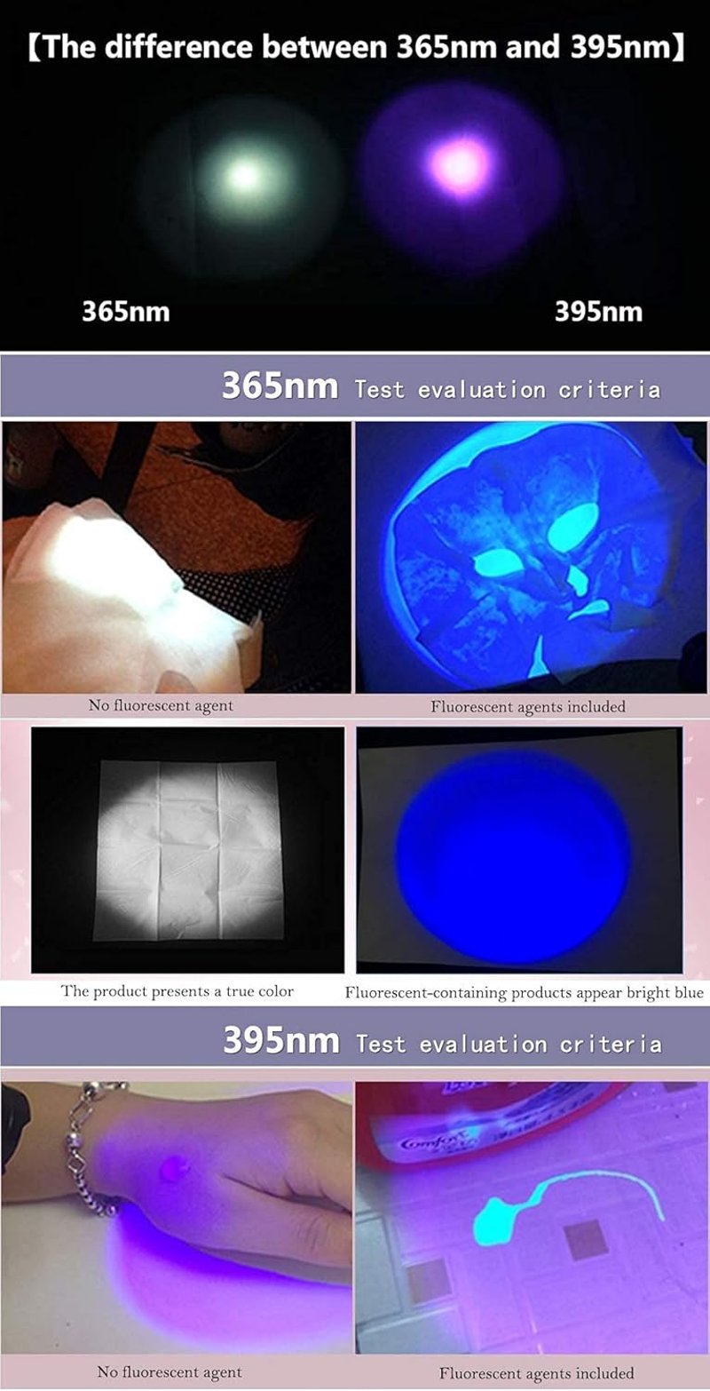 DARKBEAM UV Lámpa 365nm 395nm Ultraibolya LED Hordozható Detektáláshoz Kutyavizelés Banknóta Ellenőrzéshez