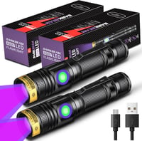 DARKBEAM UV Zseblámpa Fekete Fény Újratölthető 395nm LED 2db Szett 1