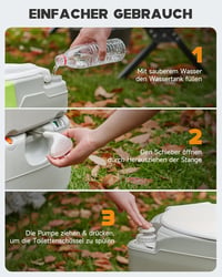 DARTMOOR 22L/20L hordozható camping WC diagonális ülőkével 200kg-ig 6