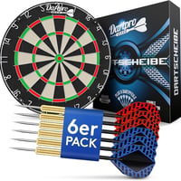 DartPro professzionális szizál dartboard öngyógyító táblával, extra vékony drótokkal és 6 darts nyíllal 1