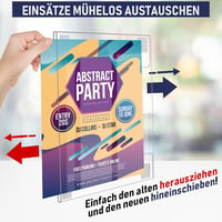 Dasher Products A4 akril táblakeret falra szerelhető, álló/fekvő - 6 db 5