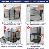 Dasher Products A4 Függőleges Fájltartó Fekete Fém Hálós Dokumentumtartó Irattartó Kosár 7