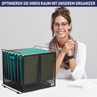 Dasher Products A4 Függőleges Fájltartó Fekete Fém Hálós Dokumentumtartó Irattartó Kosár 8