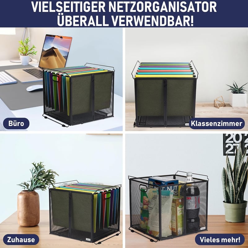 Dasher Products A4 Függőleges Fájltartó Fekete Fém Hálós Dokumentumtartó Irattartó Kosár