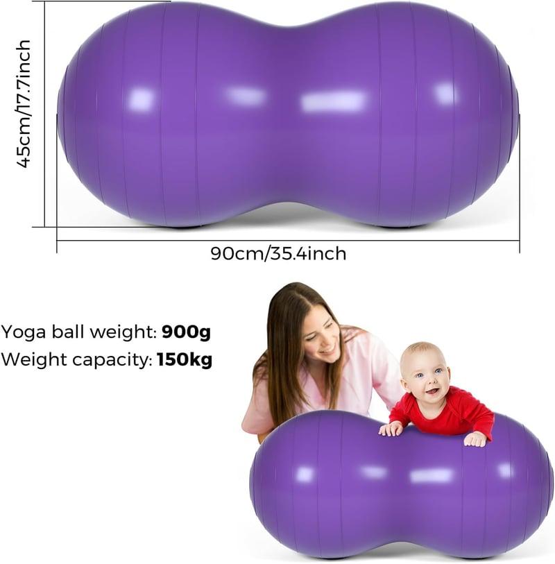 DASKING Yoga labda 90x45 cm, gimnasztikai és pilates labda
