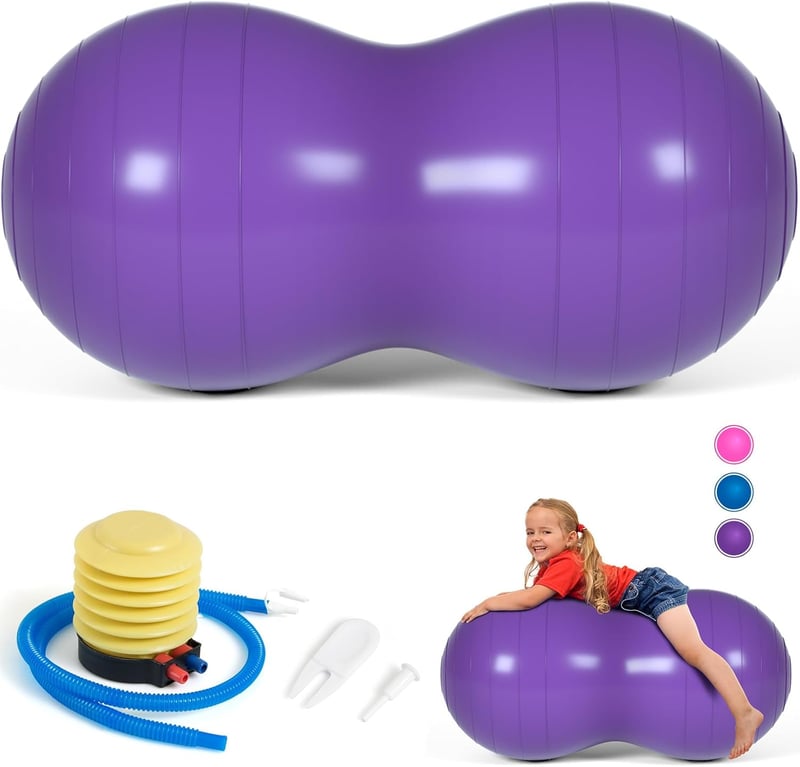 DASKING Yoga labda 90x45 cm, gimnasztikai és pilates labda