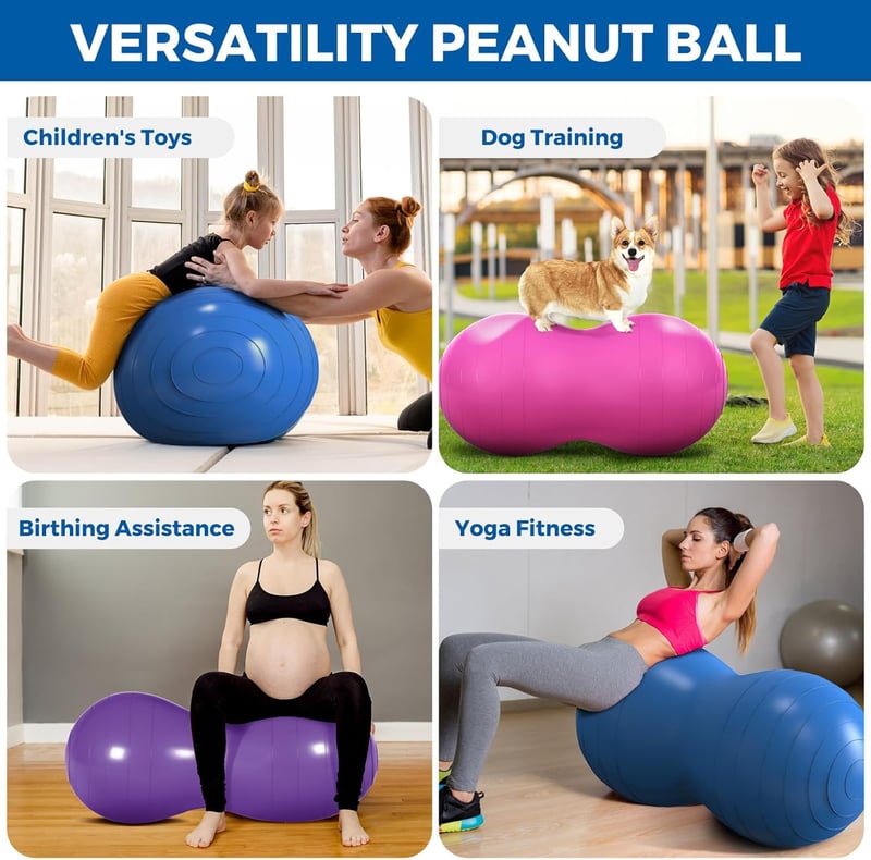 DASKING Yoga labda 90x45 cm, gimnasztikai és pilates labda