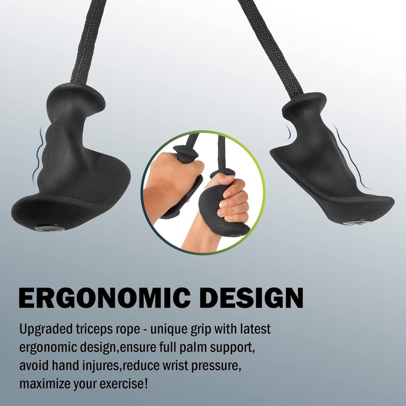 DASKING Tricep Kötél Edzéshez - Ergonomikus Nem Csúszó Fitness Kiegészítő