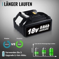 Náhradný akumulátor DASNITE 5.0Ah pre Makita 18V a nabíjačku DC18RC - Kompatibilný s modelmi BL1860B, BL1850B, BL1830, BL1840, BL1820 4