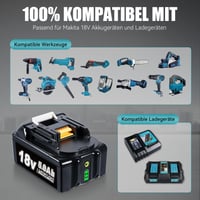 Náhradný akumulátor DASNITE 5.0Ah pre Makita 18V a nabíjačku DC18RC - Kompatibilný s modelmi BL1860B, BL1850B, BL1830, BL1840, BL1820 5