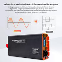 DATOUBOSS 2000W/4000W Inverter 24V-230V tiszta szinuszhullám USB Type-C LCD kijelzővel 4