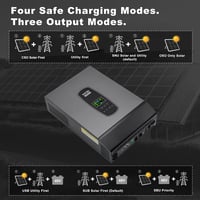 DATOUBOSS 6200W 48V Hibrid Inverter - Tiszta Szinusz Napelemes Átalakító 220V/230V AC Kimenettel, 120A MPPT Napelem Szabályzóval, Akkumuláto 5