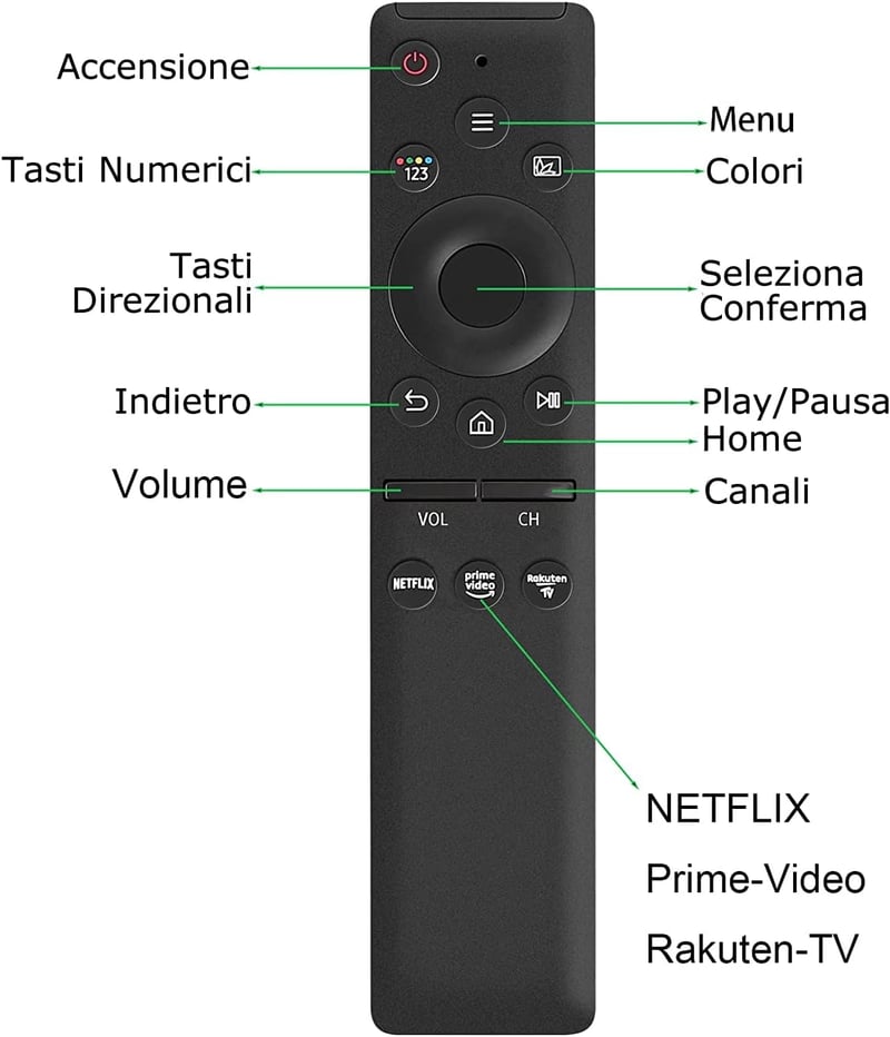 Davilis Univerzális Távirányító Samsung TV-hez Netflix Prime Video Okos Tévé
