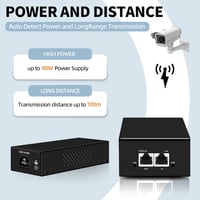 Davuaz PoE Injector 90W Gigabit adapter IP kamerához és VoIP telefonhoz 7