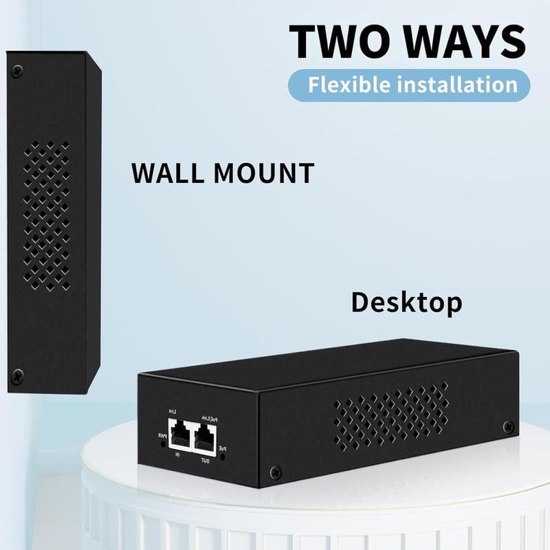 Davuaz PoE Injector 90W Gigabit adapter IP kamerához és VoIP telefonhoz